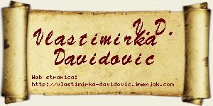 Vlastimirka Davidović vizit kartica